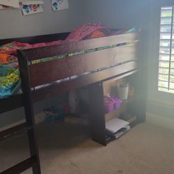 Kids Bed With Sliding Desk