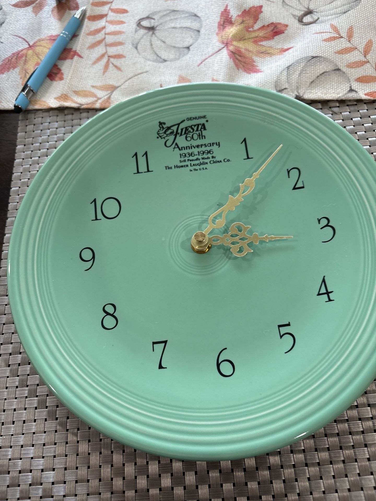 Fiesta Ware 60th Anniversary Clock