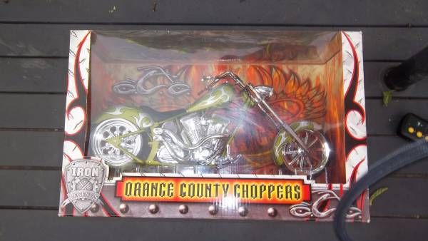 Orange County Choppers Large Emerald Flame Diecast Motorcycle