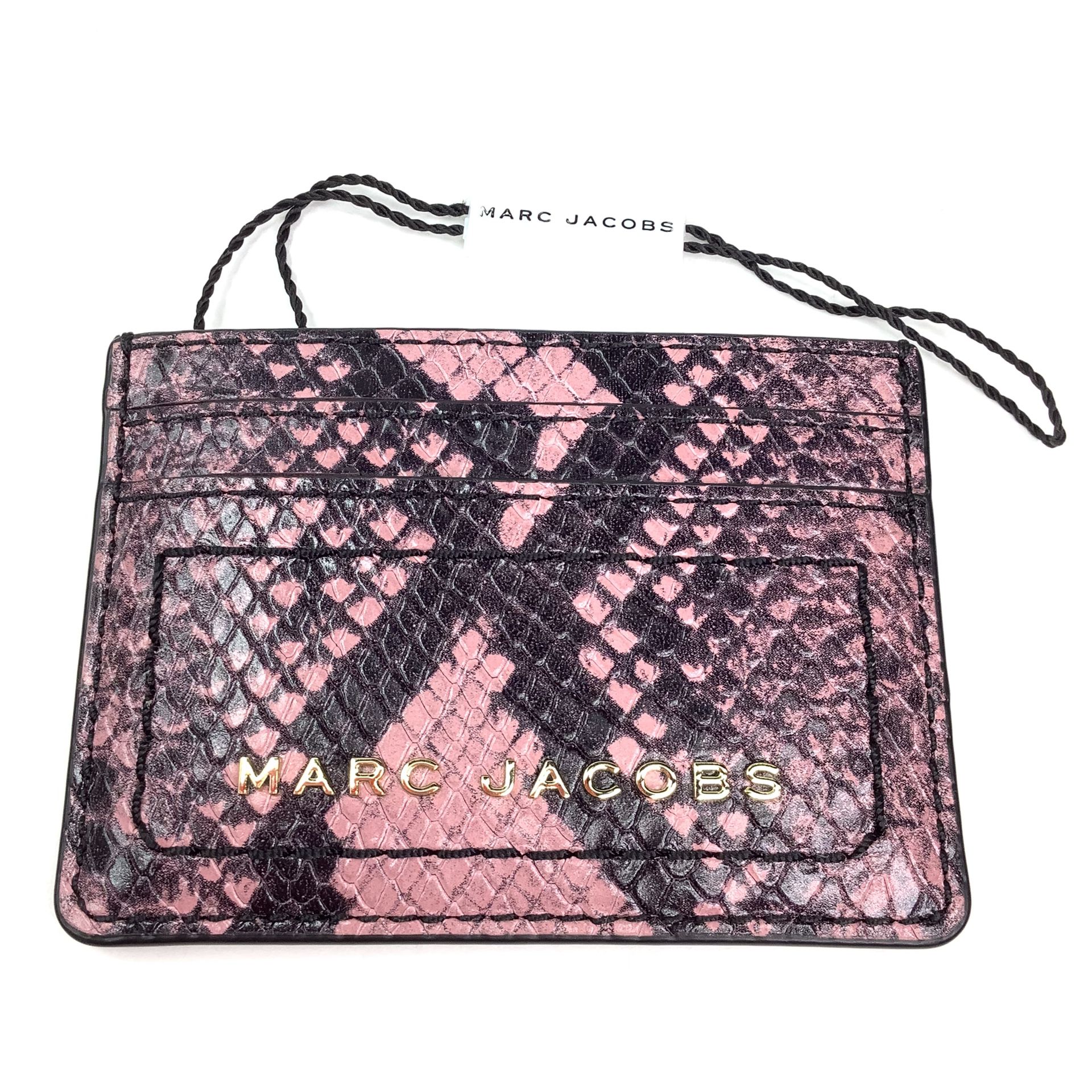 Marc Jacobs Snakeskin Print Leather Card Case 