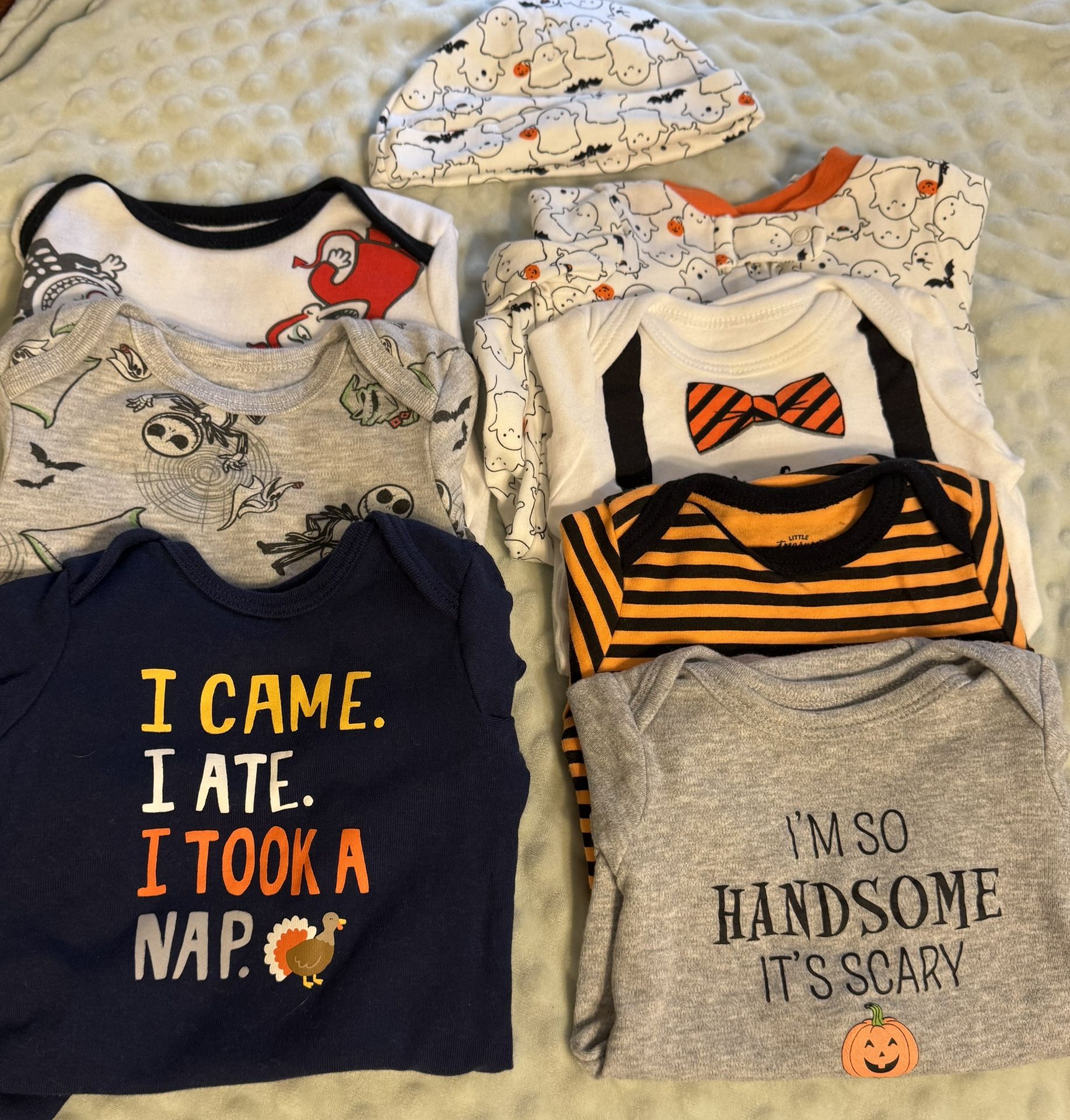 0-3 Month Halloween Thanksgiving and Christmas Baby Clothes