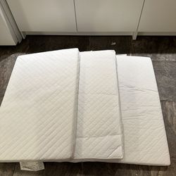 Baby Mattress (3) + 2 Cover (White And Grey)