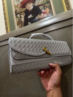 Grey hand bag