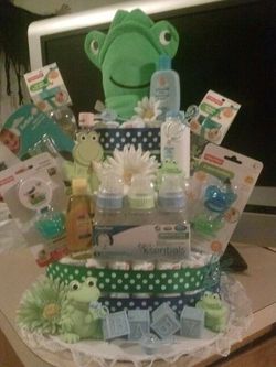 Frog Diaper Cake
