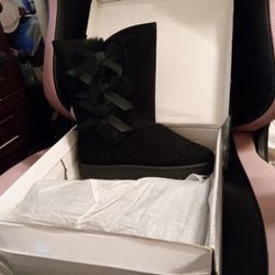 Abloom Ribbon Bow Side Winter Boots