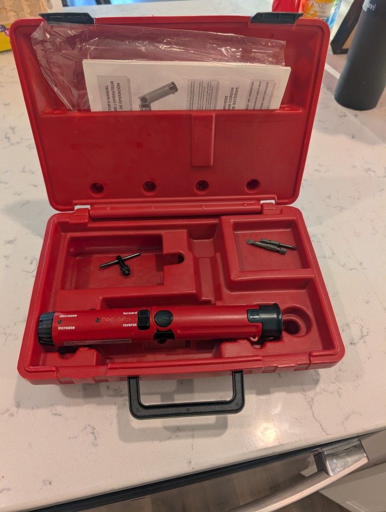 Milwaukee 2.4-Volt cordless screwdriver.