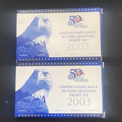 2x 2003 US Mint 50 State Quarters Proof Sets