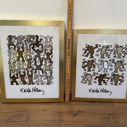 2 Keith Haring Framed Art Prints