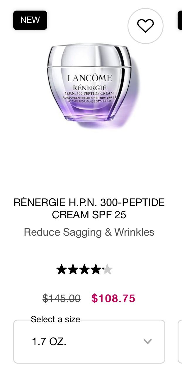 RÉNERGIE H.P.N. 300-PEPTIDE CREAM SPF 25