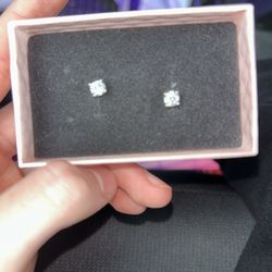 Moissanite Diamond Earrings 925 Sterling Silver 0.5 CT 5.0mm GRA Certified And Graded