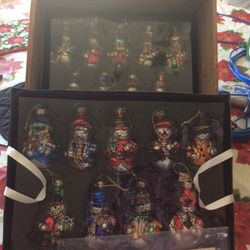 Thomas Pacconi glass snowman ornaments