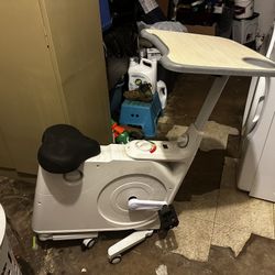 Desk Exercise Bike White 
