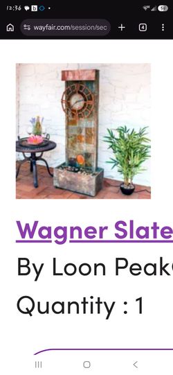 Loon Peak Wagoner Slate Natural Stone Water Fountain with Light – Like New + Spare Fountain – $250 OBO