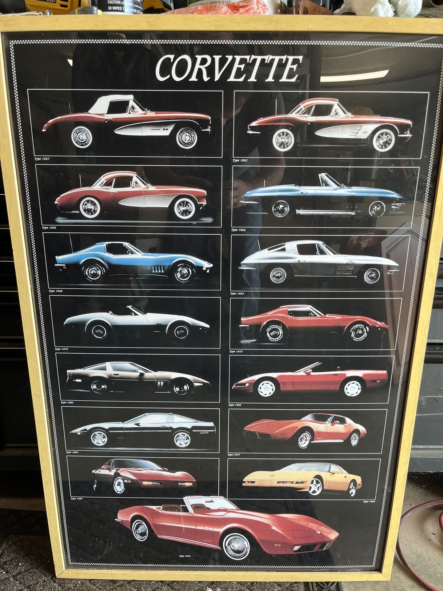 Framed Corvette Poster