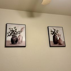 Scandinavian Modern Framed Canvas Decor 