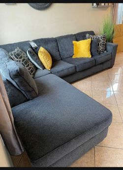 Beautiful Dark Grey sectional couch from Ashley furniture