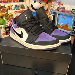 Jordan 1 Low Court Purple