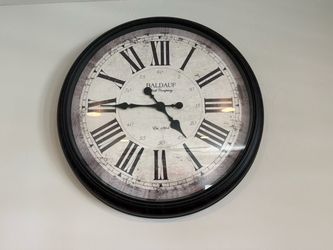 Analog Round Wall Clock Rustic - 30 inch