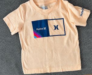 Boys Hurley Peach Graphic Tee Shirt Size 2T Surf Skate Summer