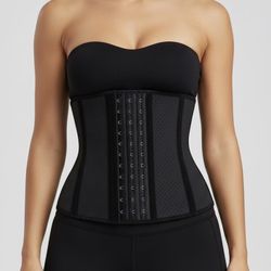 Waist Trainer Corsett Women 100% Látex New Size Small ( 3 extra adjustable removibles row hooks)