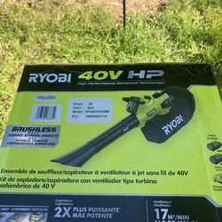 40V Vac Attack Cordless Leaf Vacuum/Mulcher with 5.0 Ah Battery and Charger