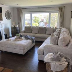 Parchment Rawcilffe Off White Modular Large Sectional Couch 👍 Brand New 🔹 Delivery Available ✅