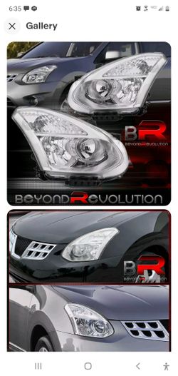 2008 - 2013 Nissan Rogue Clear A/Ma6pmrket Halogen Headlamp Light Set