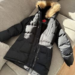 Zavetti Canada 🇨🇦 Black Winter Jacket/Parka  Womens Small 