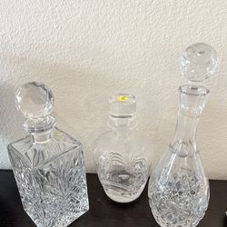 3 Crystal decanters