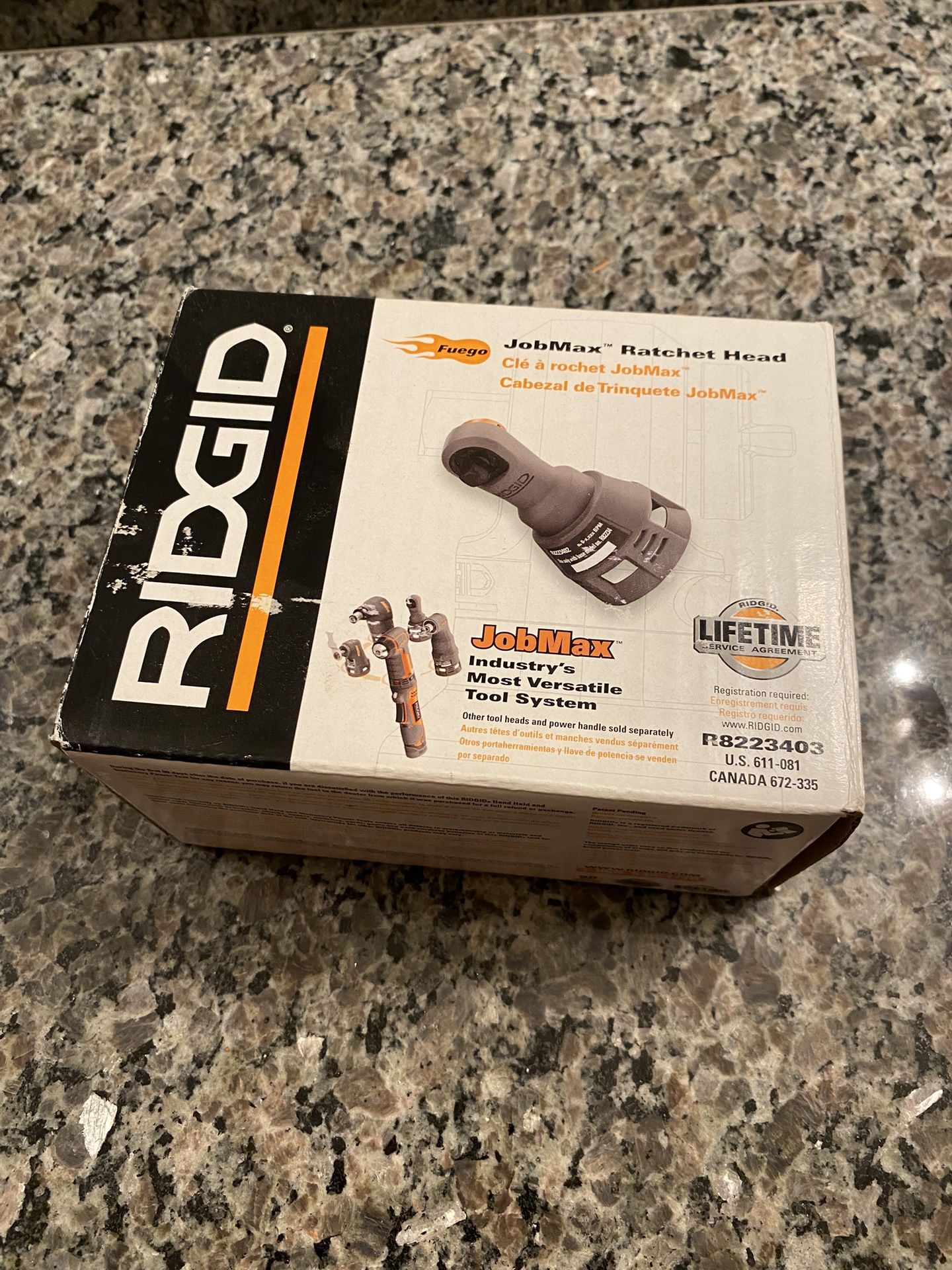 Ridgid Job Max Ratchet Head New