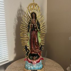 Nueva Virgen De Guadalupe Hecha De Resina 