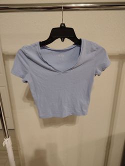 blue wild fable cropped top women size XS