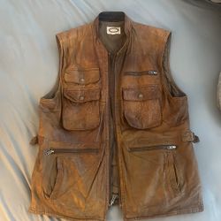 Vintage 1980’s Banana Republic Leather Safari Vest