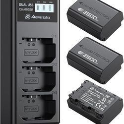 NP-FZ100 Battery and Triple Fast Charger with LCD Display for Sony A1