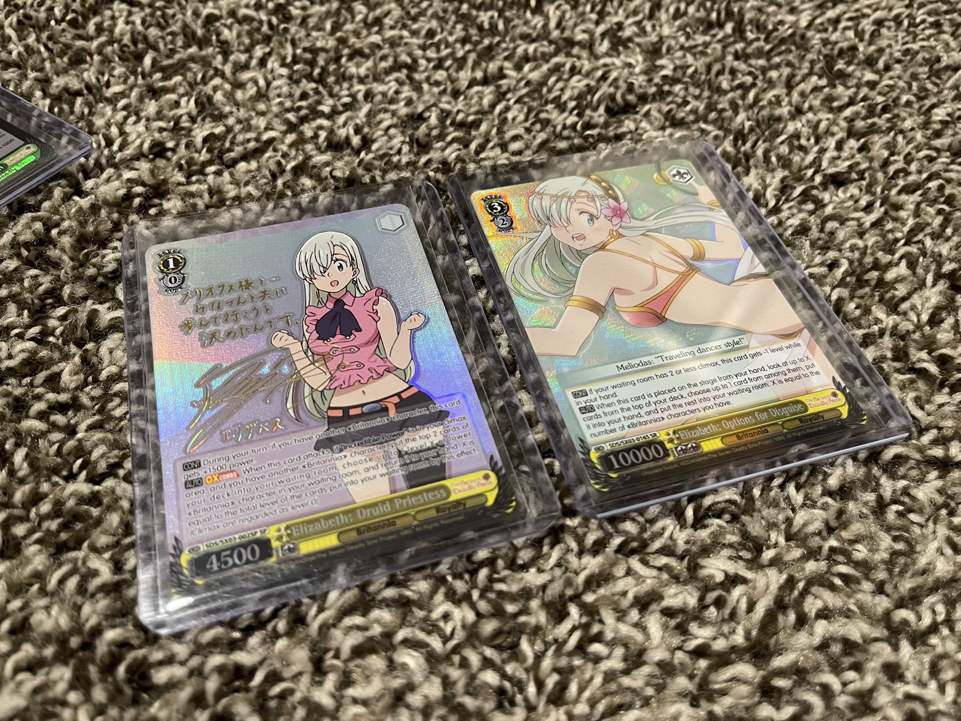 Elizabeth Autographed Weiss Schwarz Card