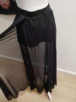 Foxblood mesh skirt