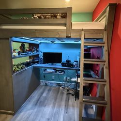 Custom full size loft bed