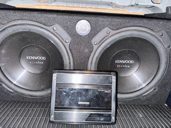 2 Kenwood Excelon 12 inch subs installed in a BassWorx box and Kenwood Excelon X500-1 Amp