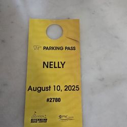 Nelly Concert VIP Parking Pass 8/10