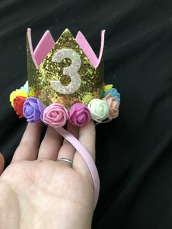 Birthday number 3 headband