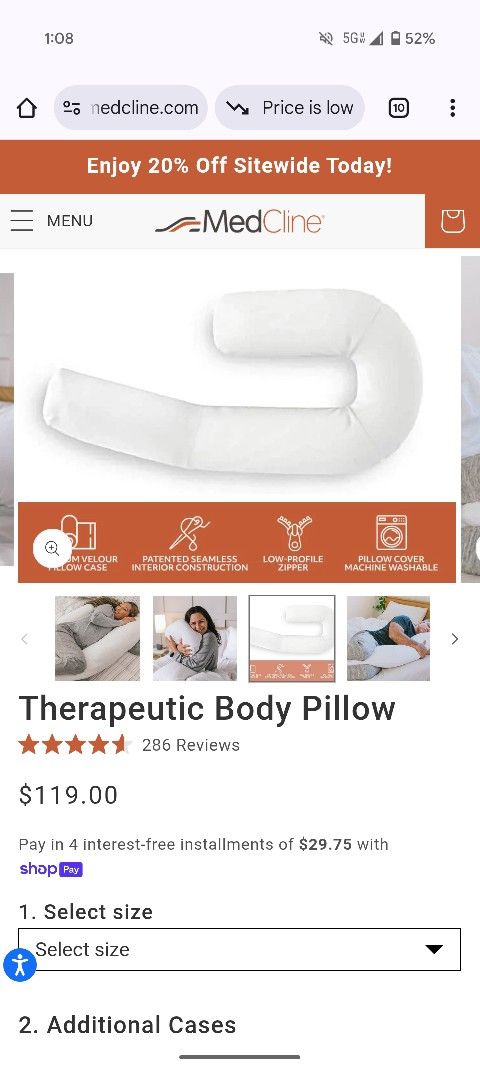 Medcline body pillow