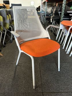 Herman Miller Sayl Side Chair (Orange/Silver)