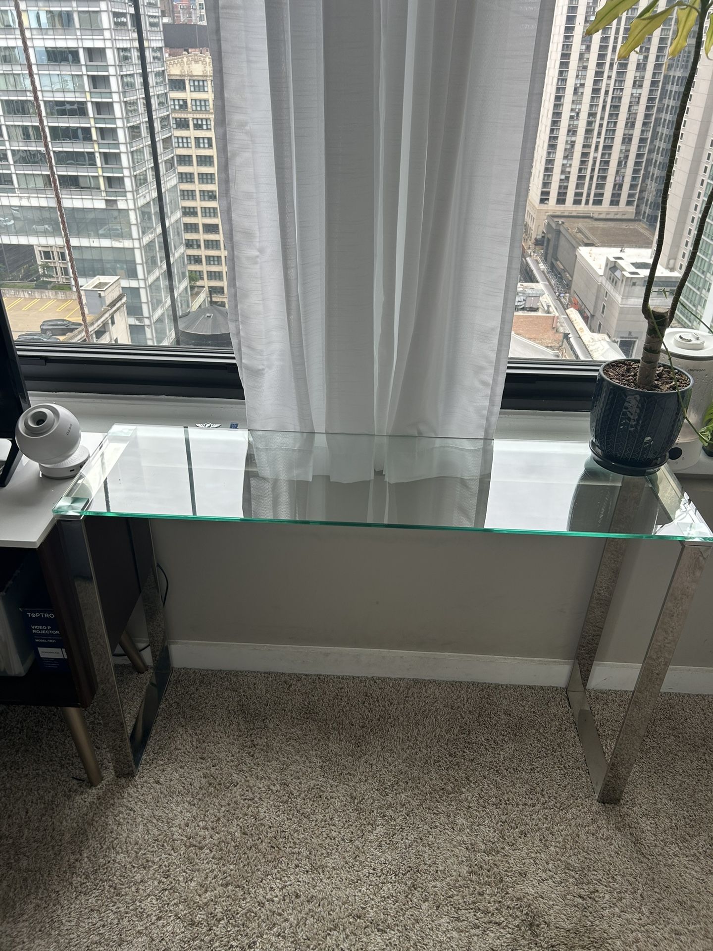 Long Glass Table/Desk