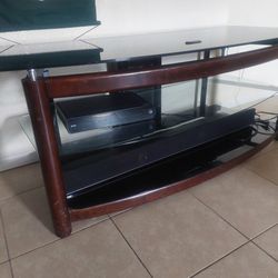 Glass/ Wood TV Stand $100 Obo