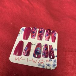 Long Almond Press-on Nails