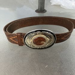 Genuine Cowhide Belt With Buckle