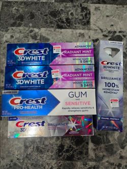 NEW LOT OF CREST TOOTHPASTE
TAKE ALL FOR $8