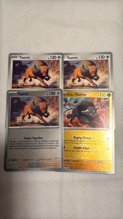 4 cards of Tauros