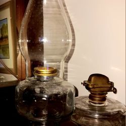Vintage  2 Original  Hurricane  Lamps