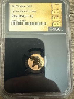 2026 Niue G$1 Tyrannosaurus Rex Gold Coin NGC PF70